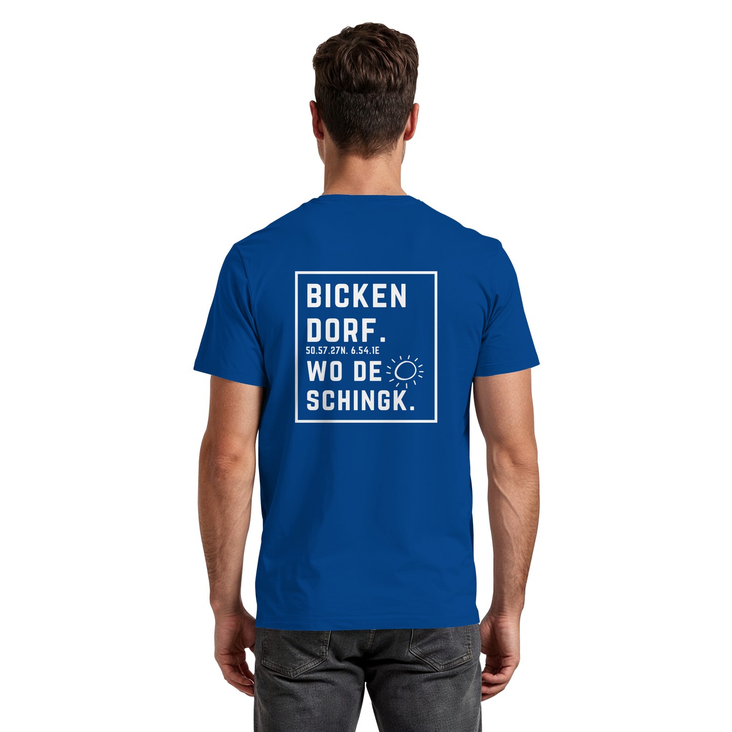 Wo de Sonn schingk - Bickendorf Druck Rücken - Premium Classic T-Shirt