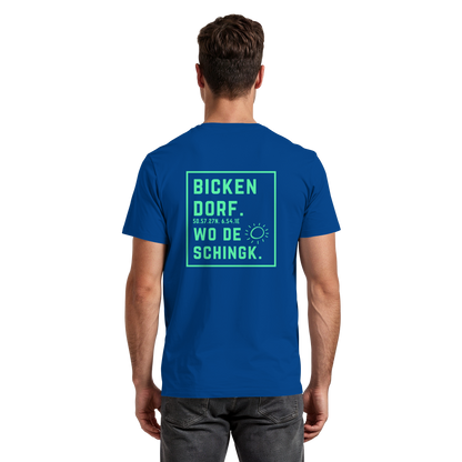 Wo de Sonn schingk - Bickendorf Druck Rücken - Premium Classic T-Shirt