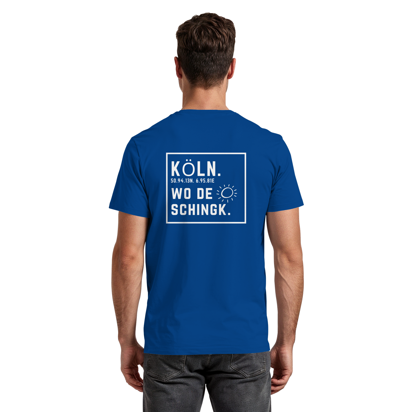 Wo de Sonn schingk - Köln Druck Rücken  - Premium Classic T-Shirt