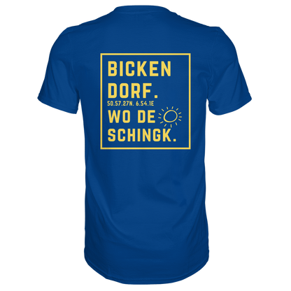 Wo de Sonn schingk - Bickendorf Druck Rücken - Premium Classic T-Shirt