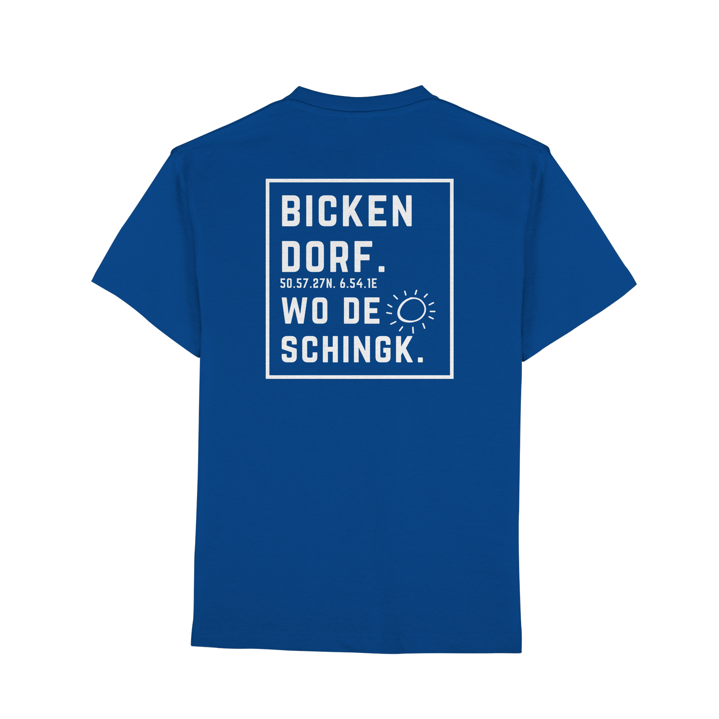 Wo de Sonn schingk - Bickendorf Druck Rücken - Premium Classic T-Shirt