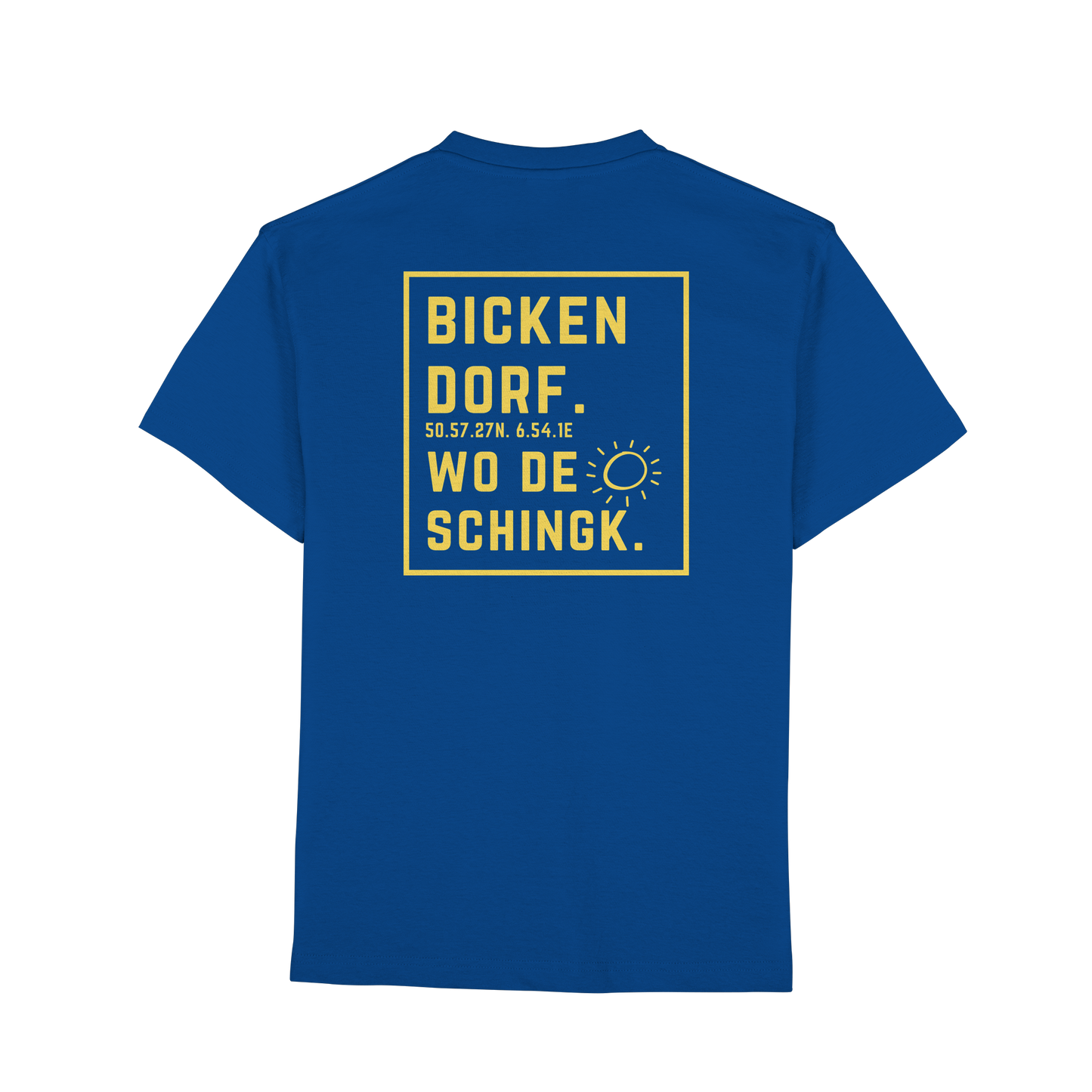 Wo de Sonn schingk - Bickendorf Druck Rücken - Premium Classic T-Shirt