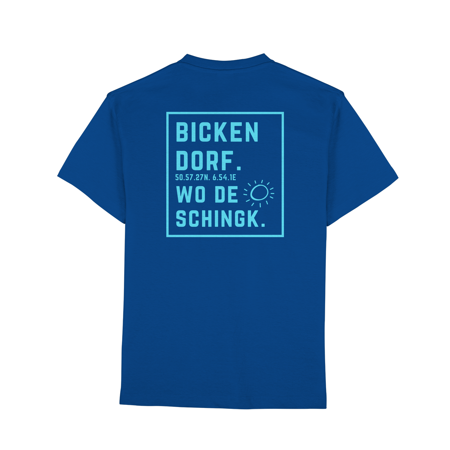 Wo de Sonn schingk - Bickendorf Druck Rücken - Premium Classic T-Shirt