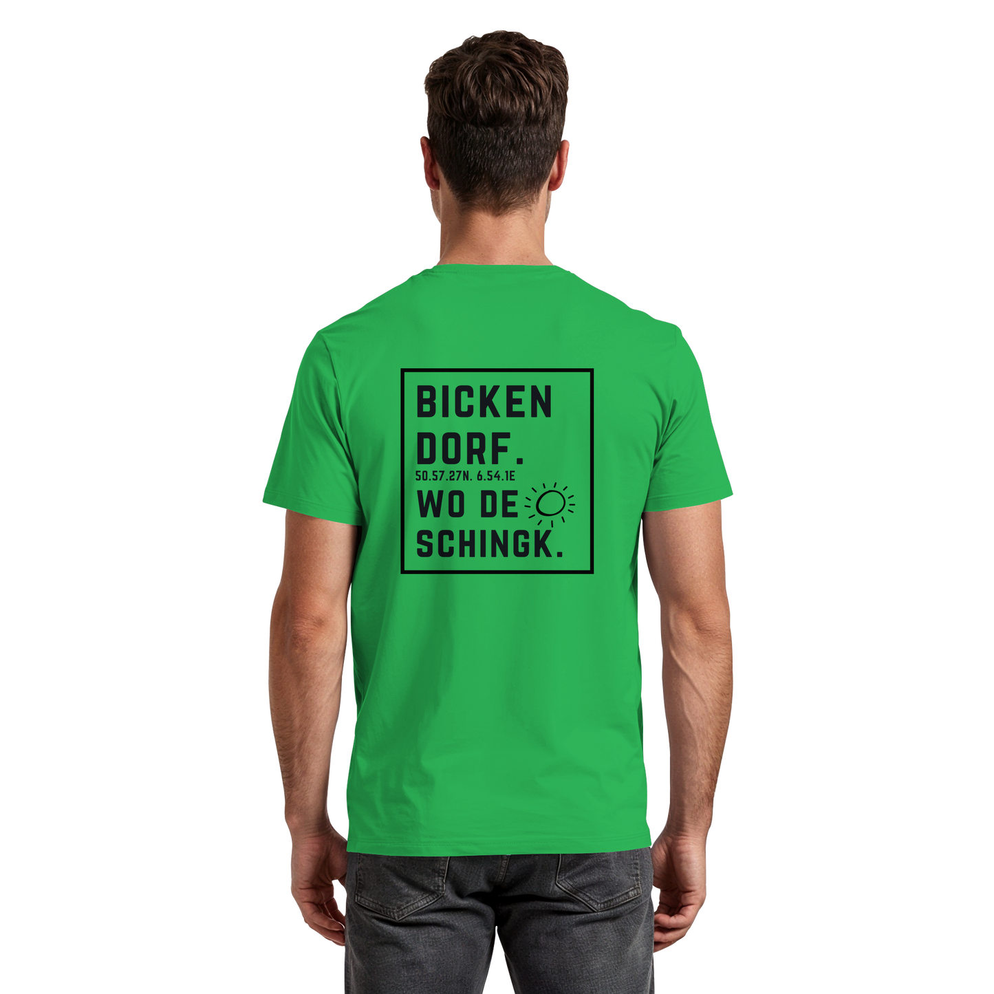 Wo de Sonn schingk - Bickendorf Druck Rücken - Premium Classic T-Shirt