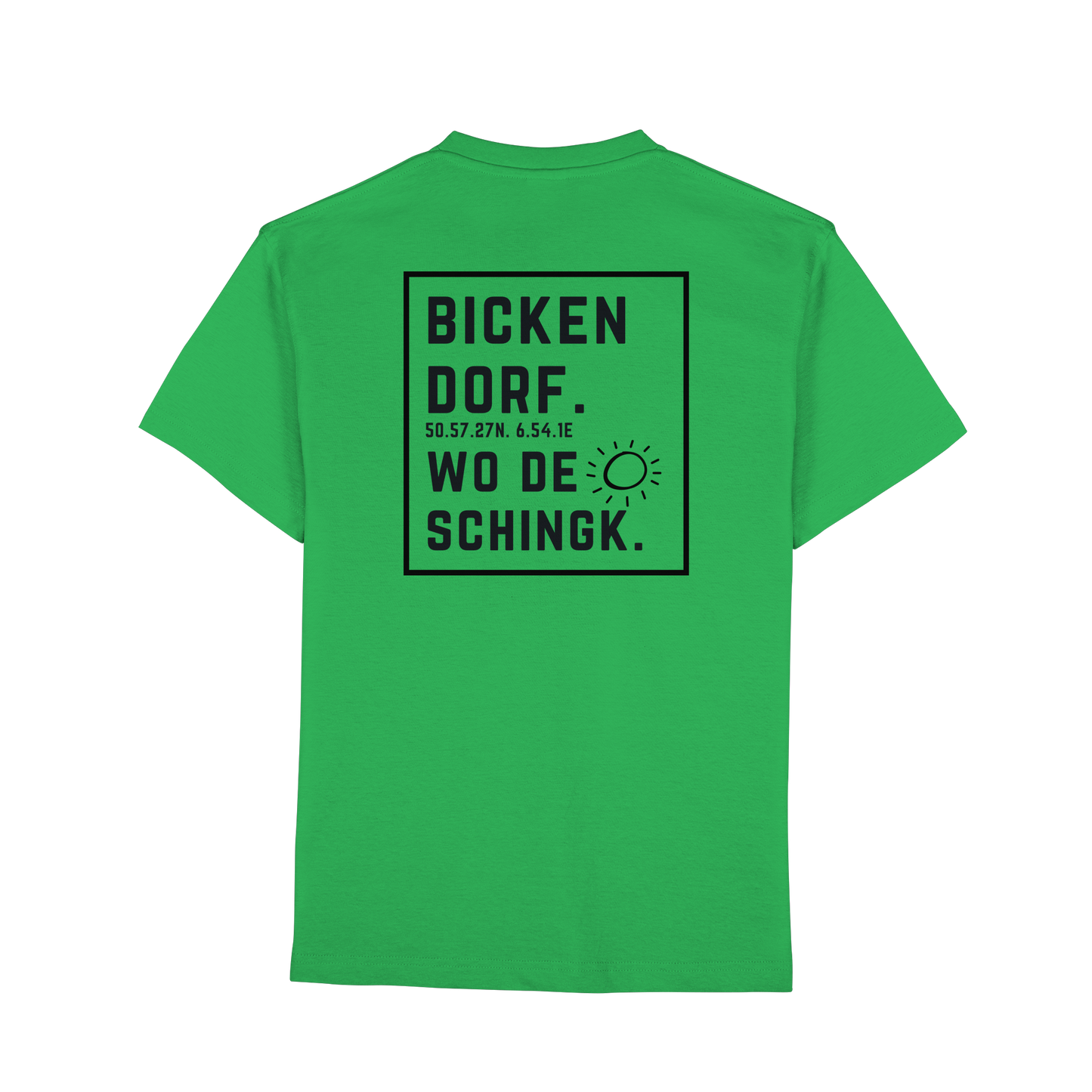 Wo de Sonn schingk - Bickendorf Druck Rücken - Premium Classic T-Shirt