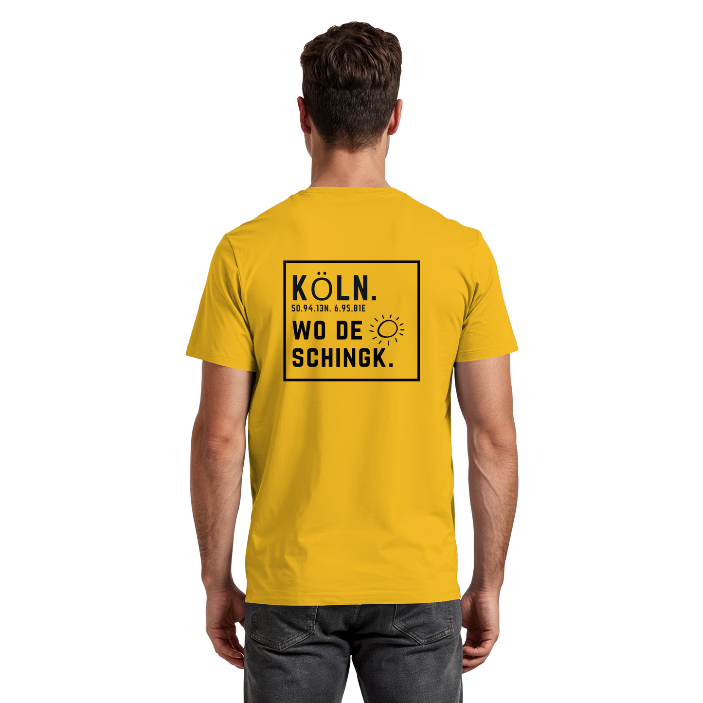 Wo de Sonn schingk - Köln Druck Rücken  - Premium Classic T-Shirt