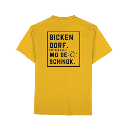 Wo de Sonn schingk - Bickendorf Druck Rücken - Premium Classic T-Shirt