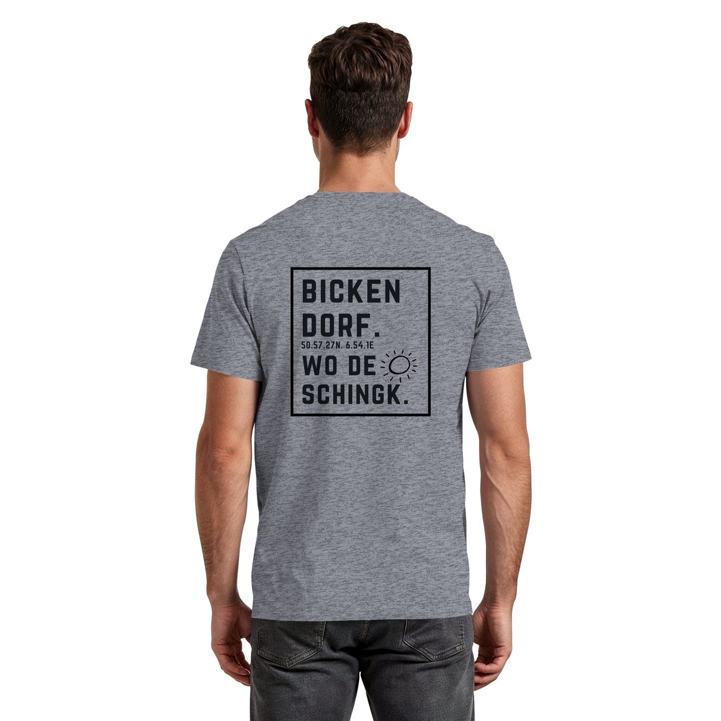 Wo de Sonn schingk - Bickendorf Druck Rücken - Premium Classic T-Shirt