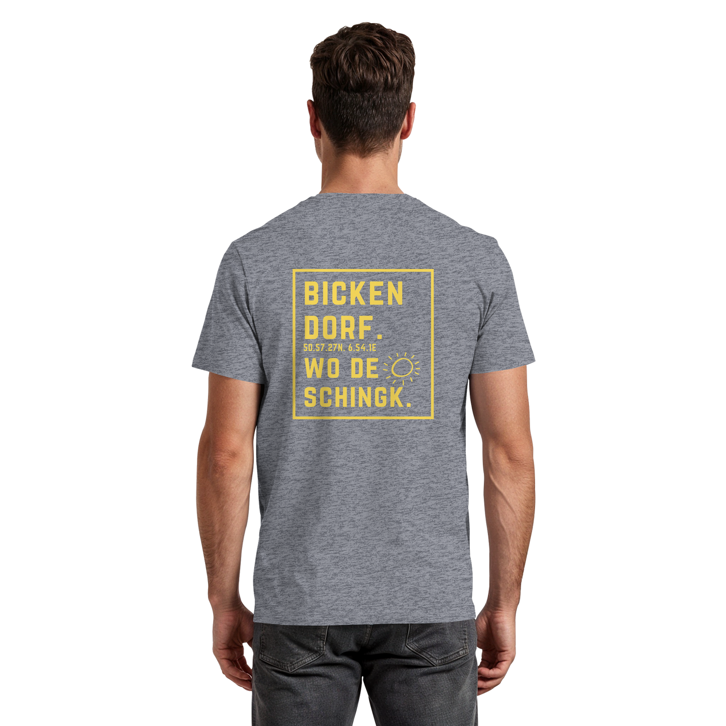 Wo de Sonn schingk - Bickendorf Druck Rücken - Premium Classic T-Shirt