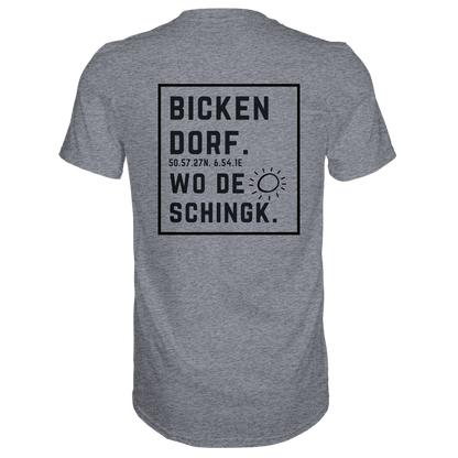 Wo de Sonn schingk - Bickendorf Druck Rücken - Premium Classic T-Shirt
