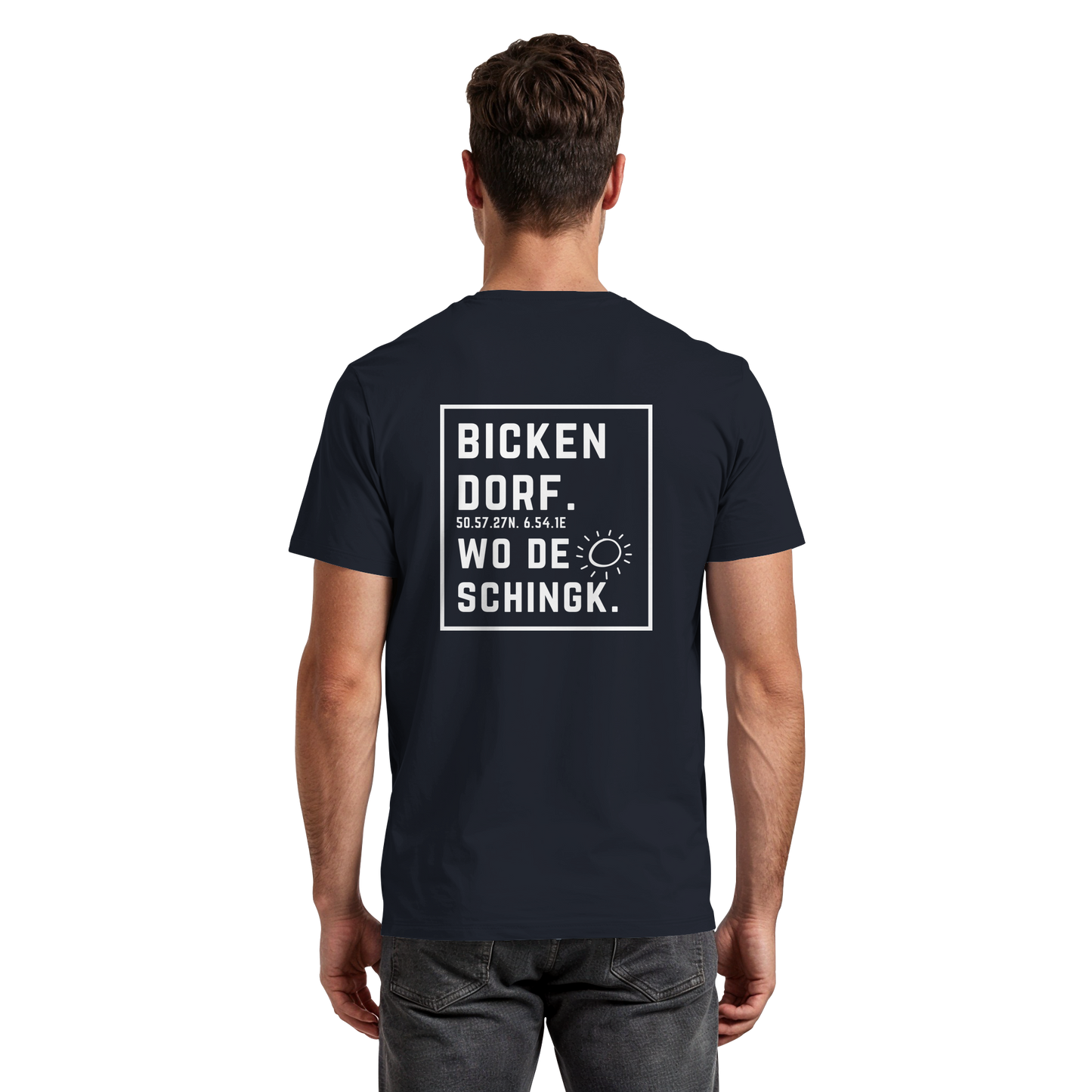 Wo de Sonn schingk - Bickendorf Druck Rücken - Premium Classic T-Shirt