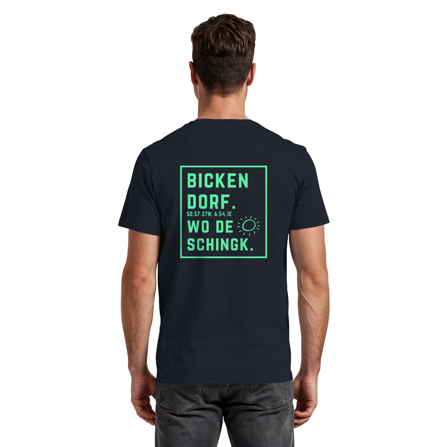 Wo de Sonn schingk - Bickendorf Druck Rücken - Premium Classic T-Shirt