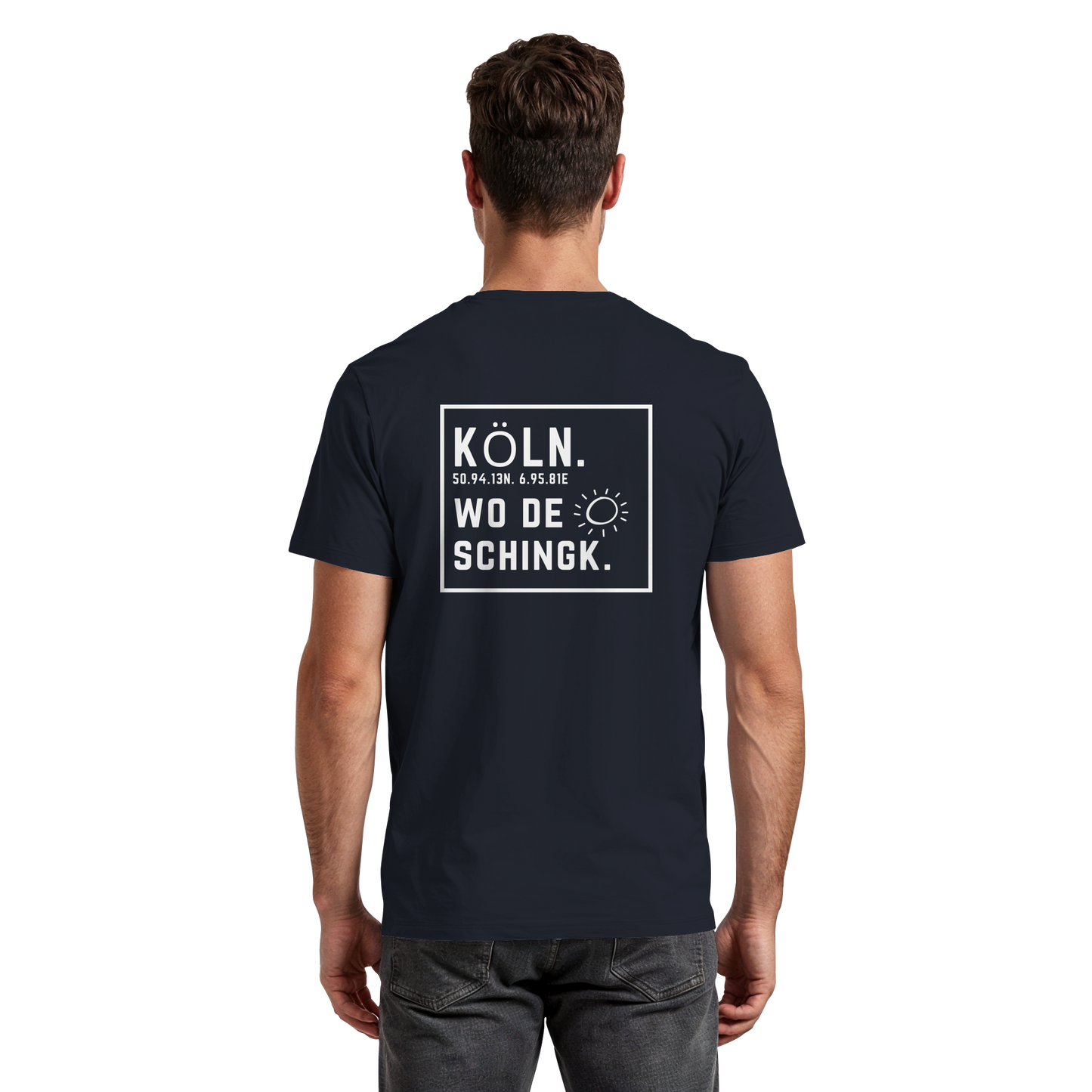Wo de Sonn schingk - Köln Druck Rücken  - Premium Classic T-Shirt