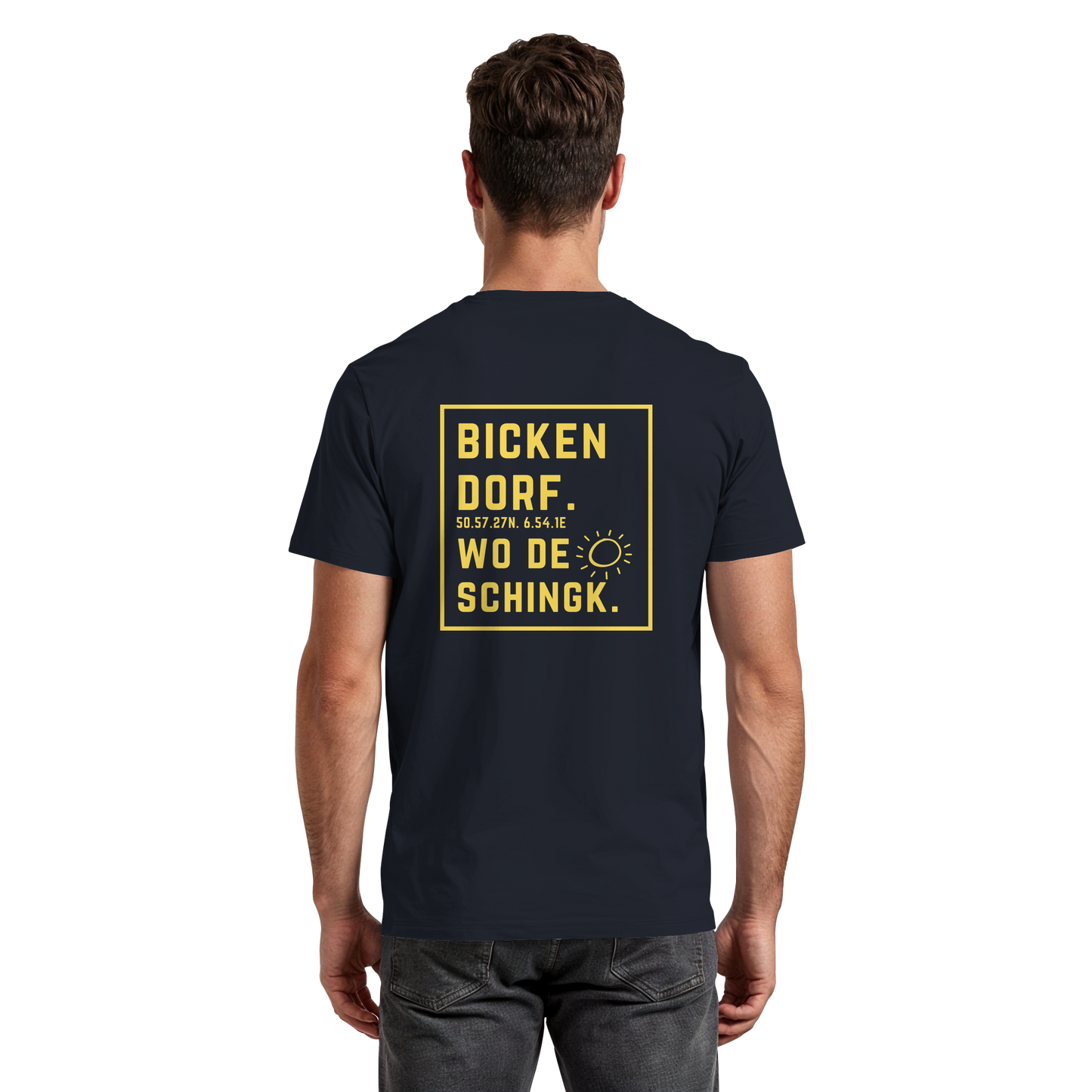 Wo de Sonn schingk - Bickendorf Druck Rücken - Premium Classic T-Shirt