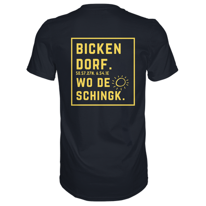 Wo de Sonn schingk - Bickendorf Druck Rücken - Premium Classic T-Shirt