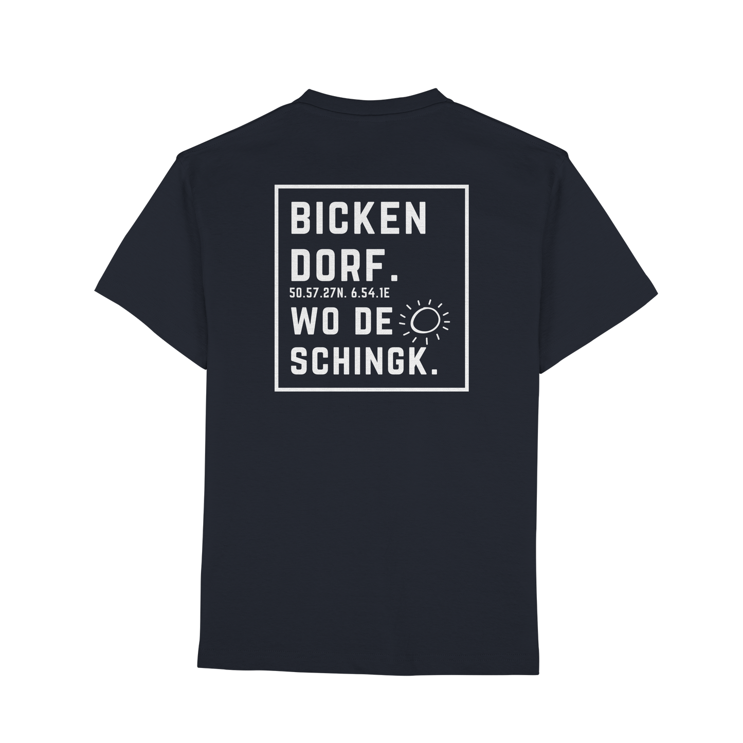 Wo de Sonn schingk - Bickendorf Druck Rücken - Premium Classic T-Shirt