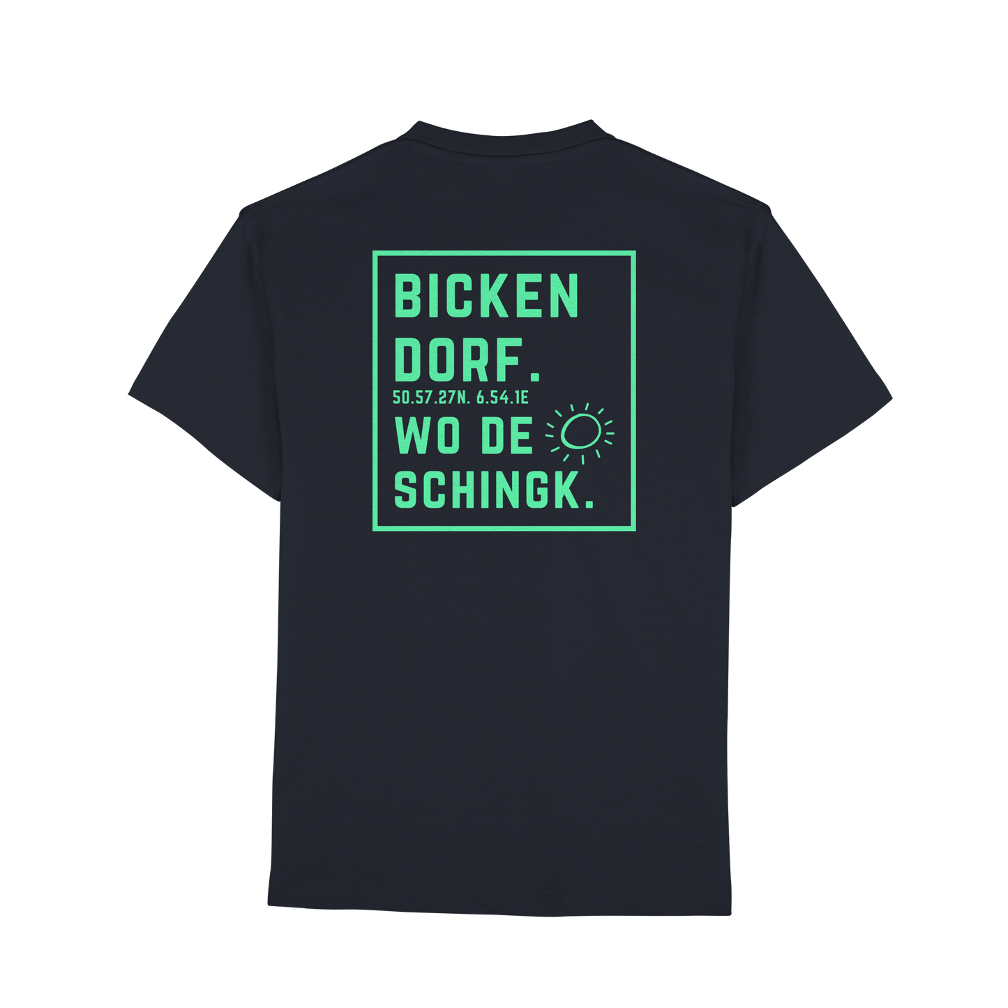 Wo de Sonn schingk - Bickendorf Druck Rücken - Premium Classic T-Shirt