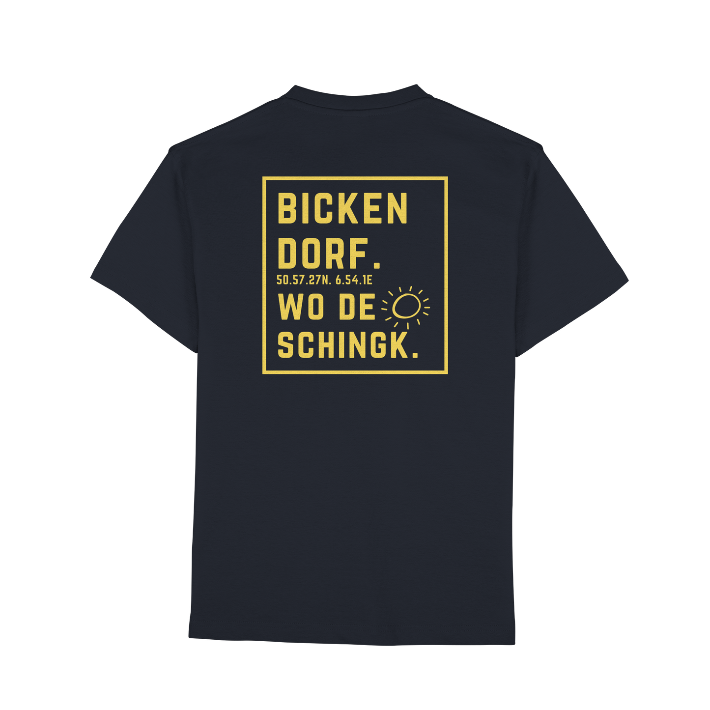 Wo de Sonn schingk - Bickendorf Druck Rücken - Premium Classic T-Shirt