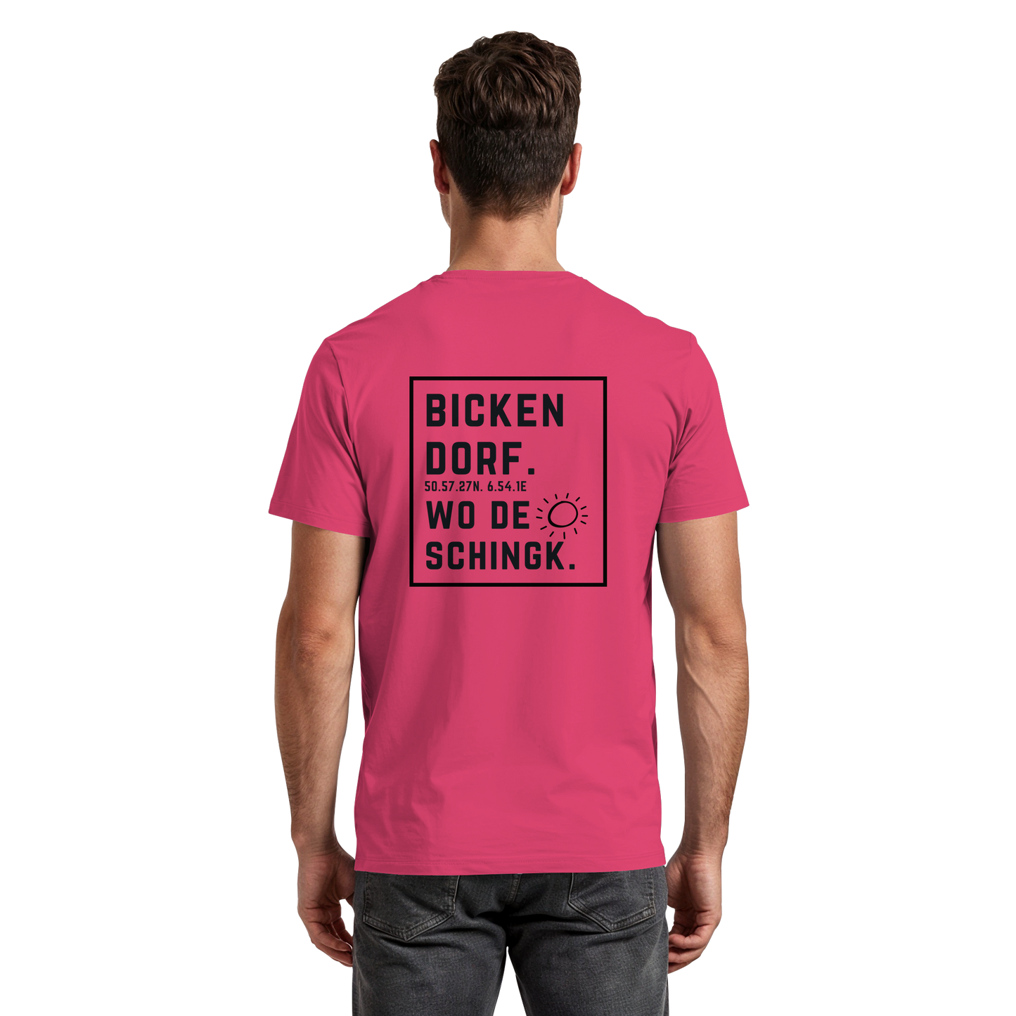 Wo de Sonn schingk - Bickendorf Druck Rücken - Premium Classic T-Shirt