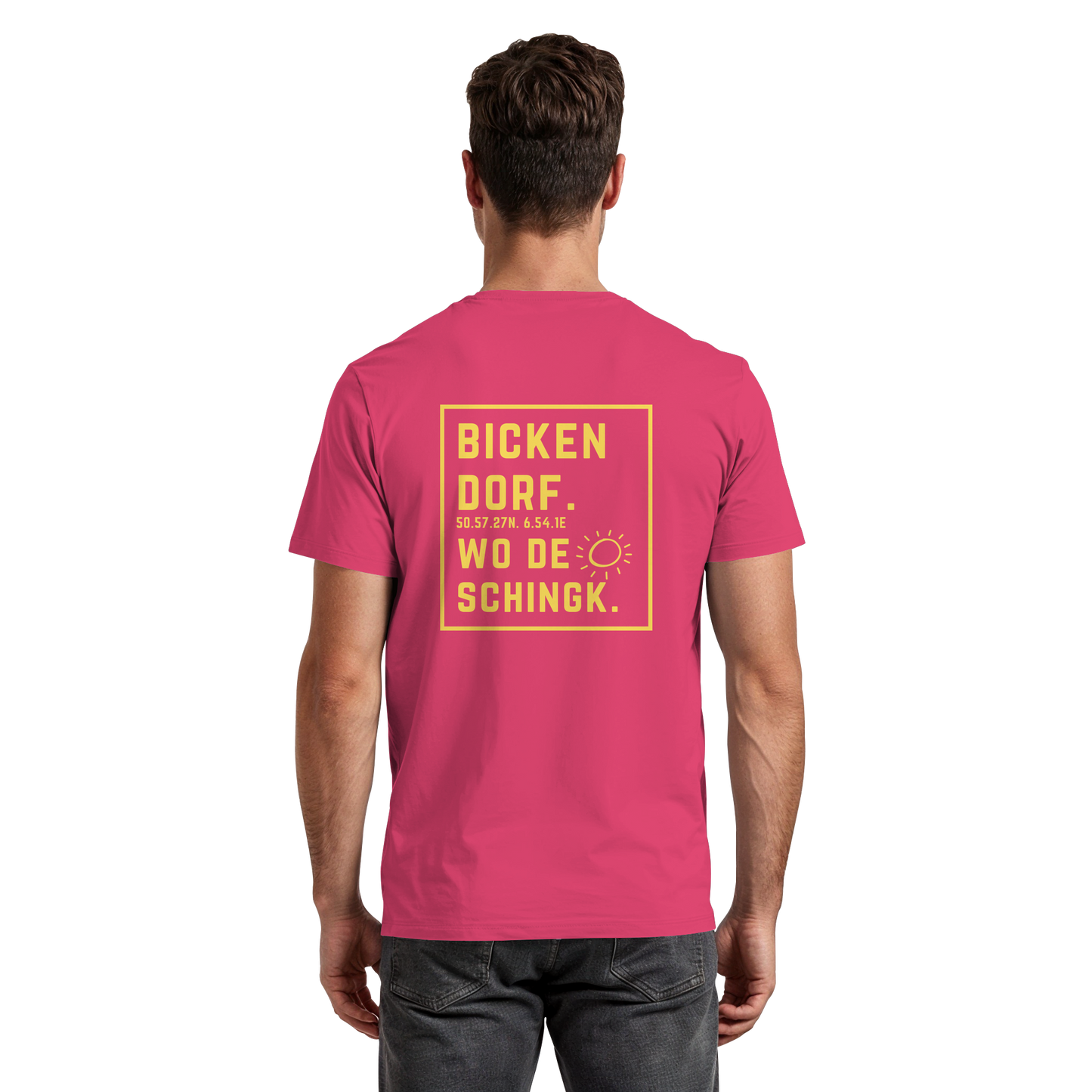 Wo de Sonn schingk - Bickendorf Druck Rücken - Premium Classic T-Shirt