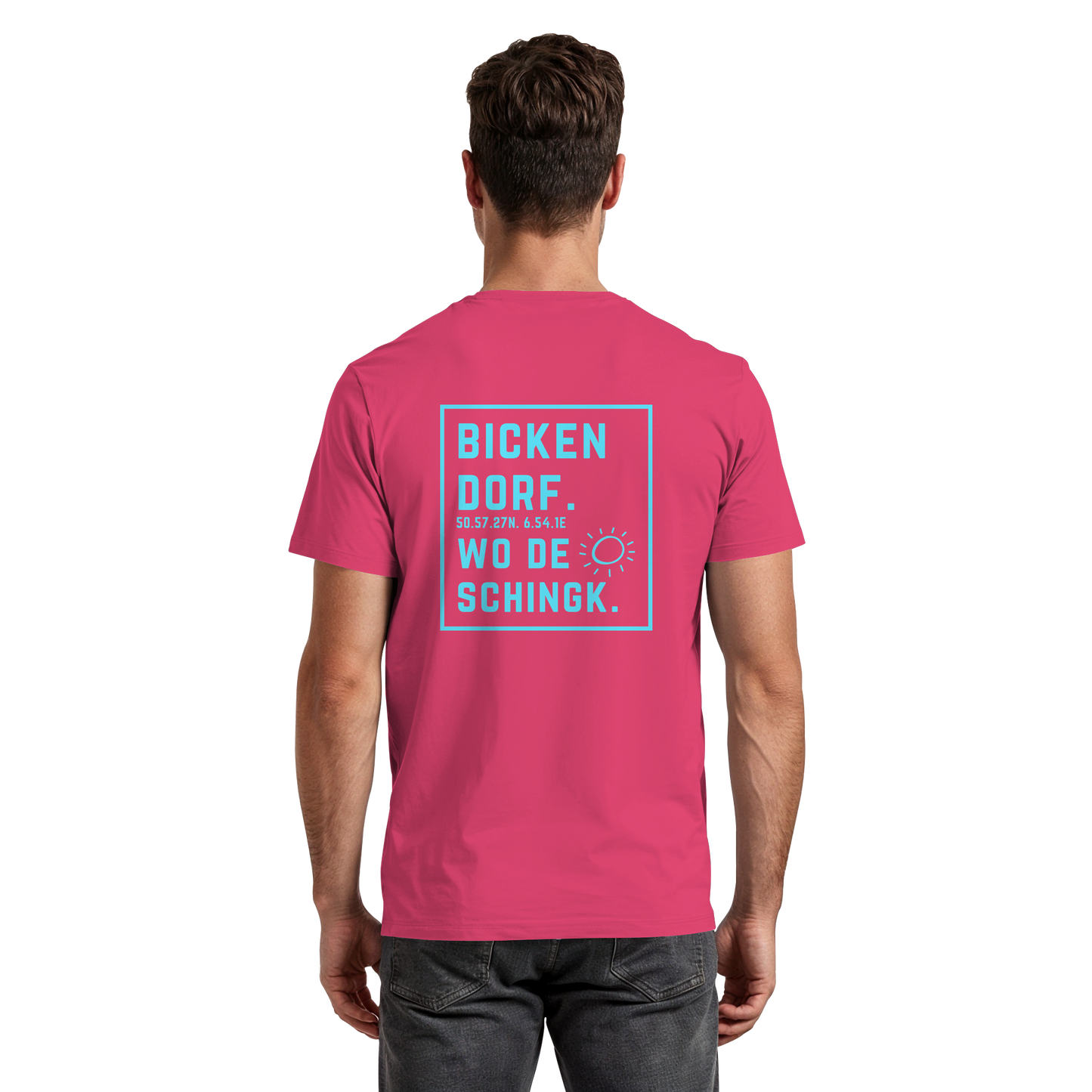 Wo de Sonn schingk - Bickendorf Druck Rücken - Premium Classic T-Shirt