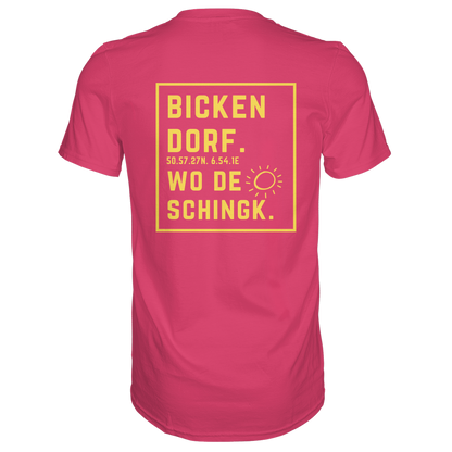 Wo de Sonn schingk - Bickendorf Druck Rücken - Premium Classic T-Shirt