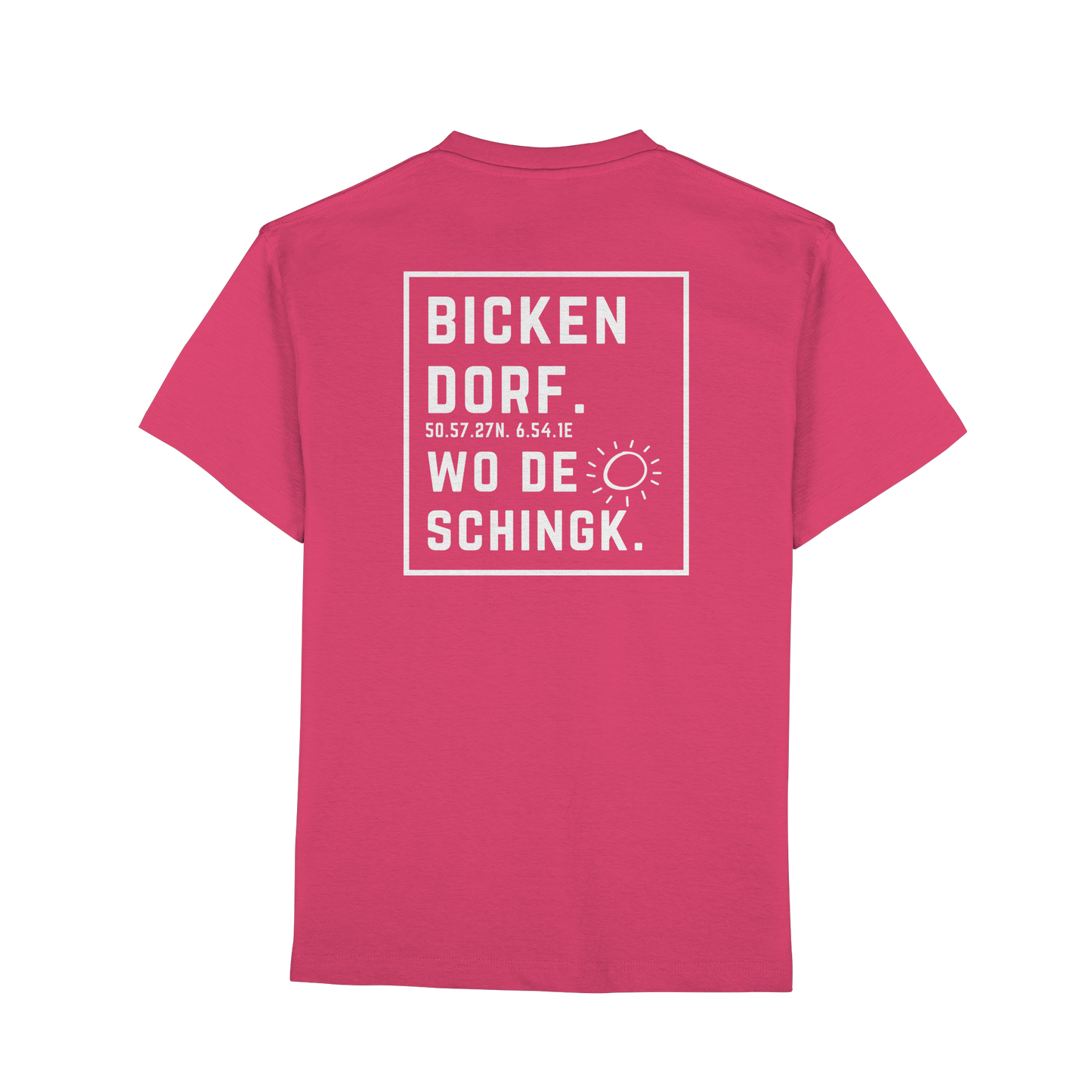 Wo de Sonn schingk - Bickendorf Druck Rücken - Premium Classic T-Shirt