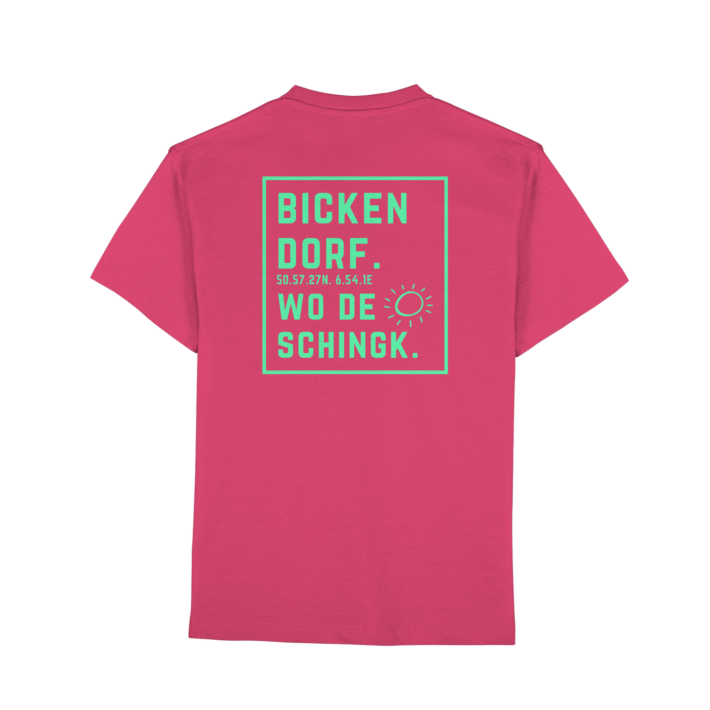 Wo de Sonn schingk - Bickendorf Druck Rücken - Premium Classic T-Shirt