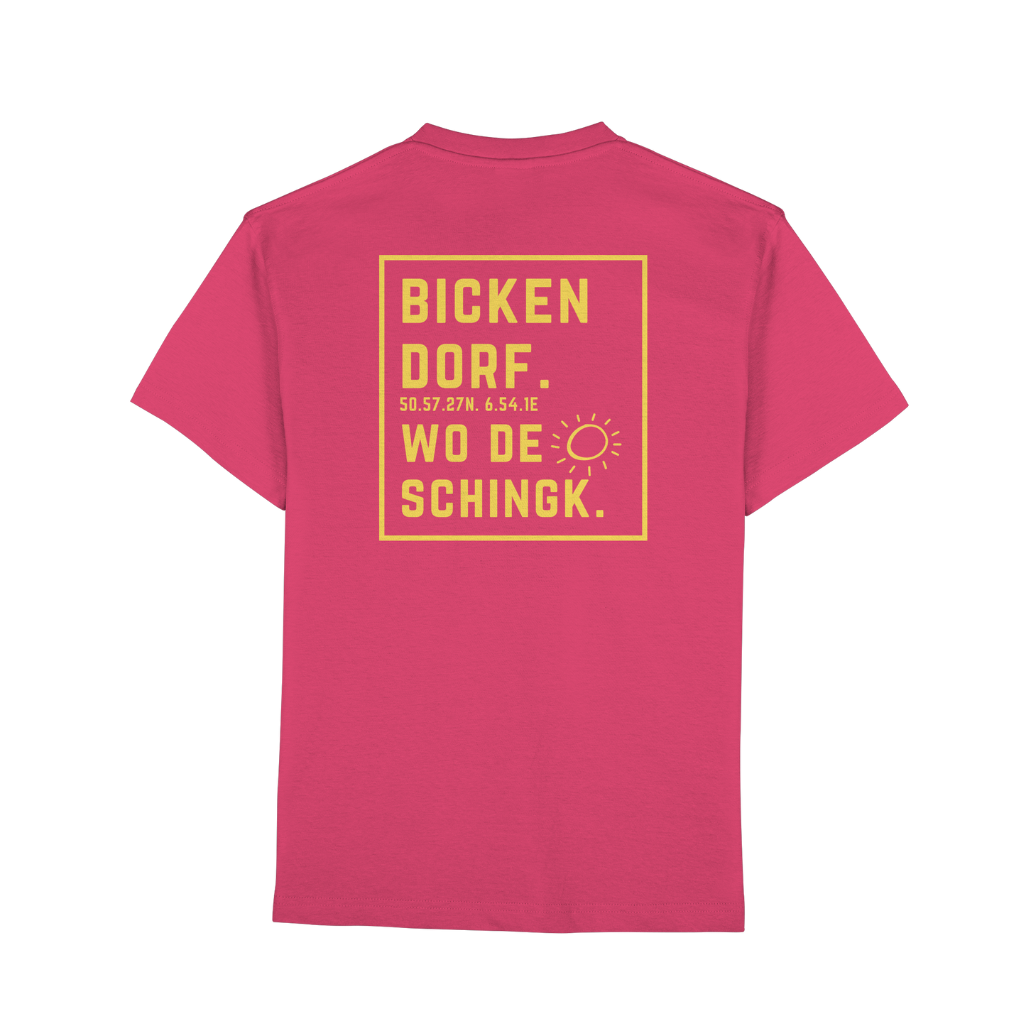 Wo de Sonn schingk - Bickendorf Druck Rücken - Premium Classic T-Shirt
