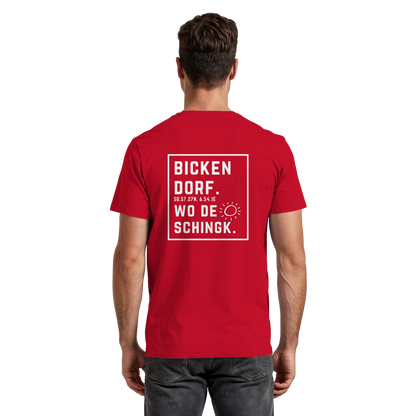 Wo de Sonn schingk - Bickendorf Druck Rücken - Premium Classic T-Shirt