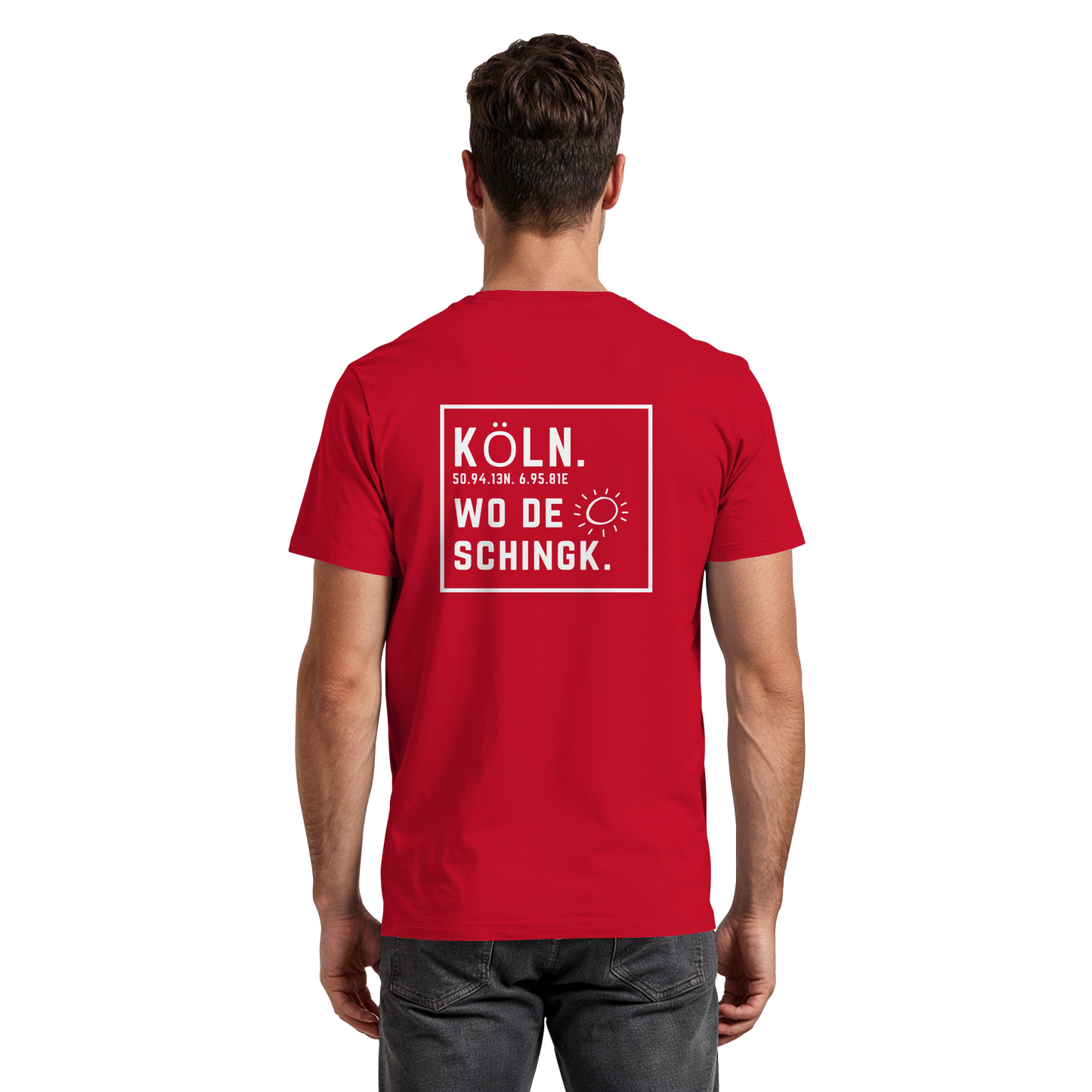 Wo de Sonn schingk - Köln Druck Rücken  - Premium Classic T-Shirt
