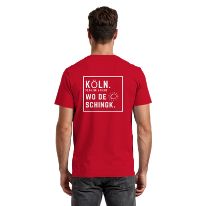 Wo de Sonn schingk - Köln Druck Rücken  - Premium Classic T-Shirt