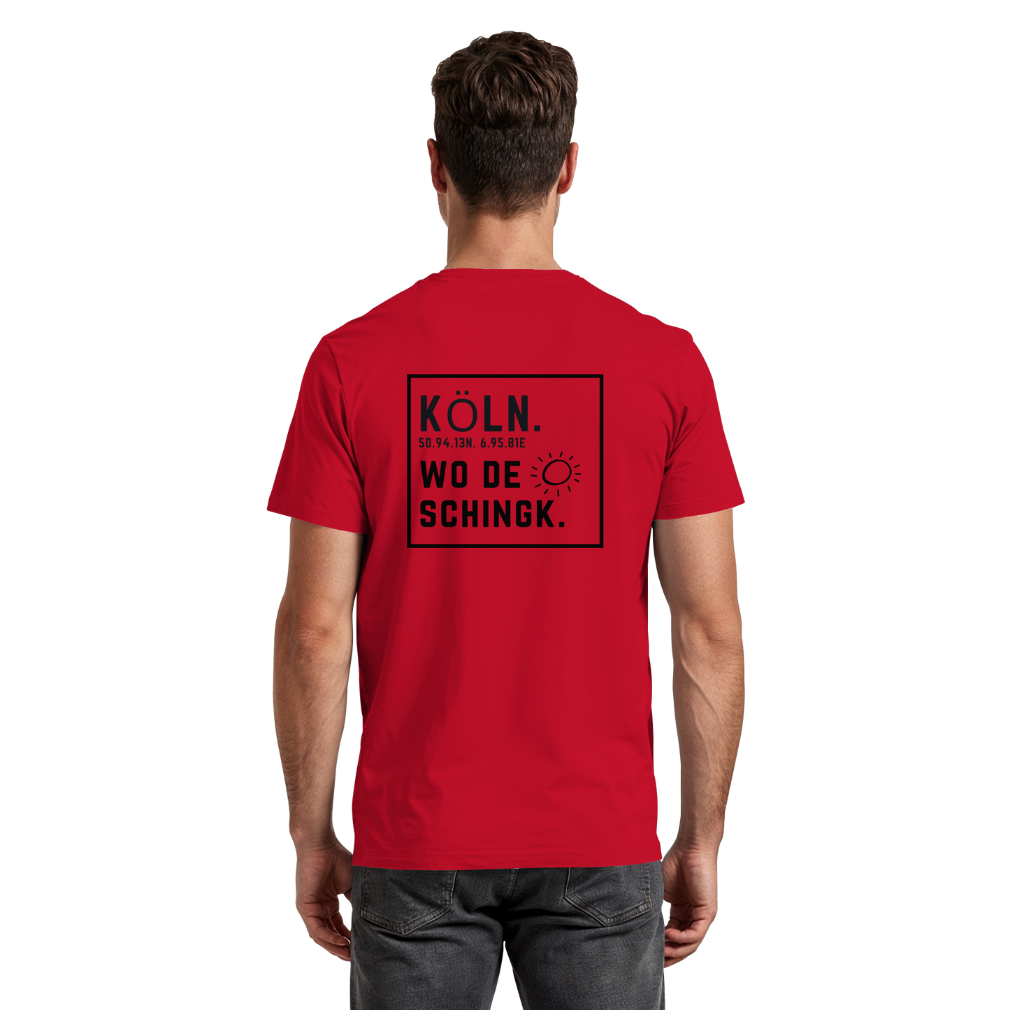 Wo de Sonn schingk - Köln Druck Rücken  - Premium Classic T-Shirt