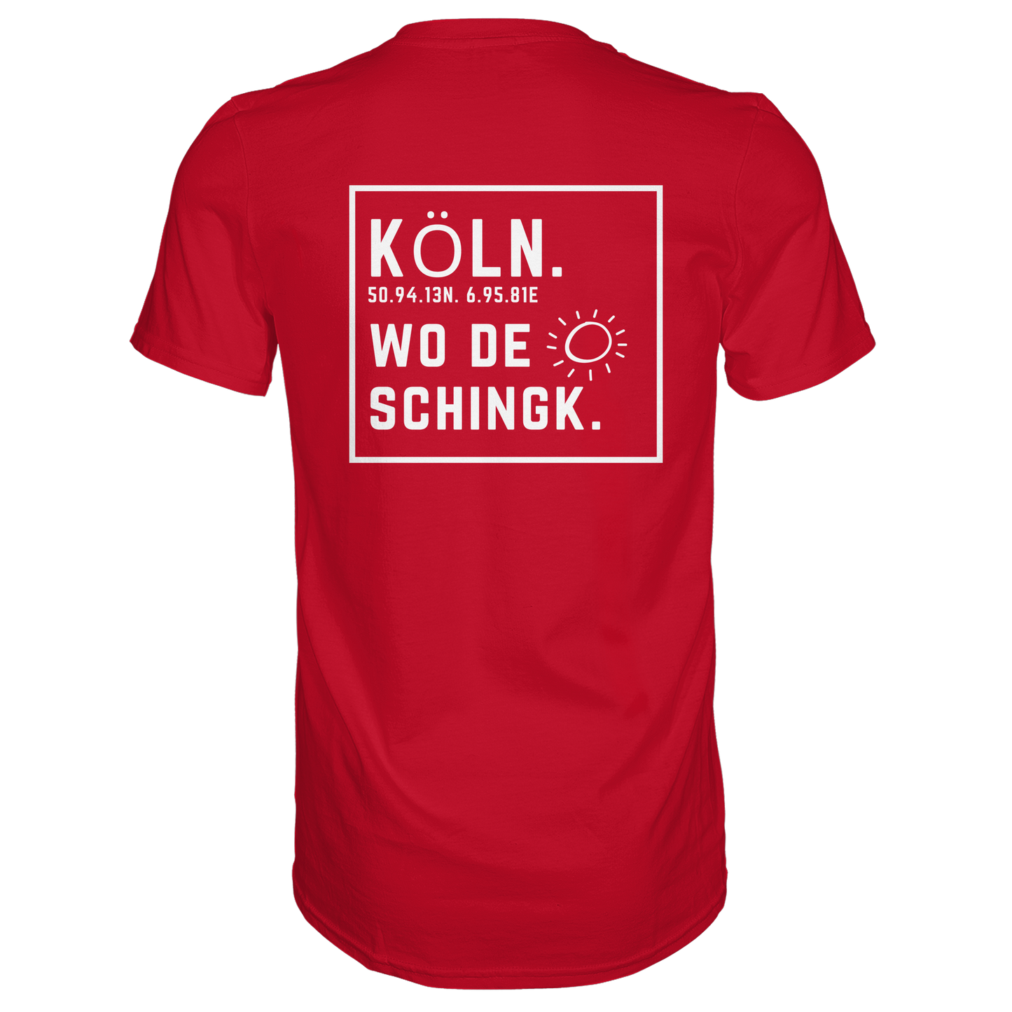 Wo de Sonn schingk - Köln Druck Rücken  - Premium Classic T-Shirt