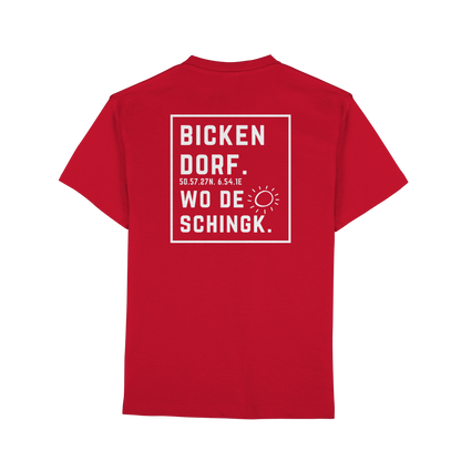 Wo de Sonn schingk - Bickendorf Druck Rücken - Premium Classic T-Shirt