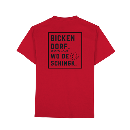 Wo de Sonn schingk - Bickendorf Druck Rücken - Premium Classic T-Shirt