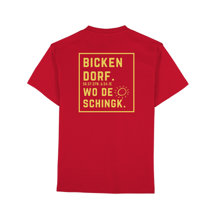 Wo de Sonn schingk - Bickendorf Druck Rücken - Premium Classic T-Shirt