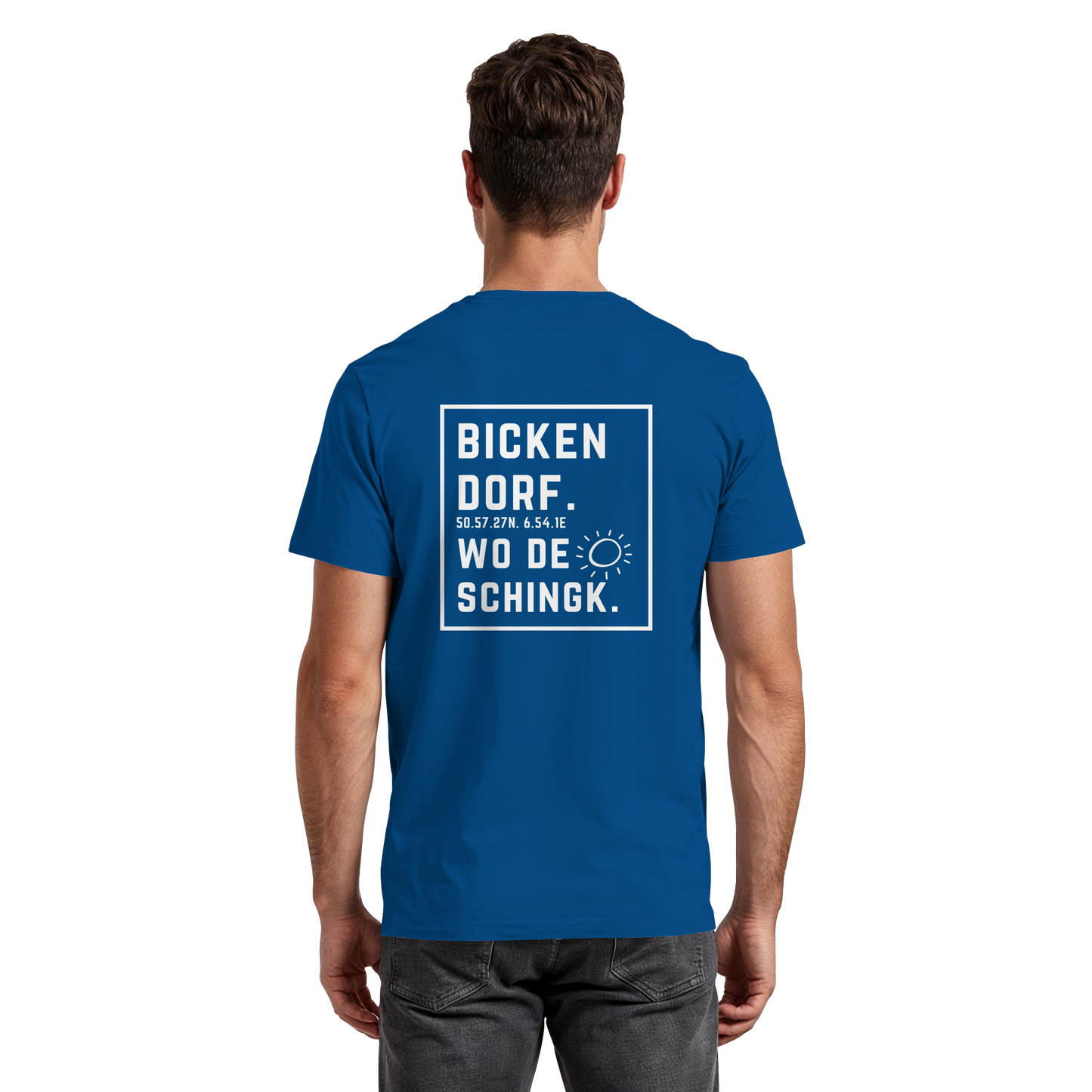 Wo de Sonn schingk - Bickendorf Druck Rücken - Premium Classic T-Shirt