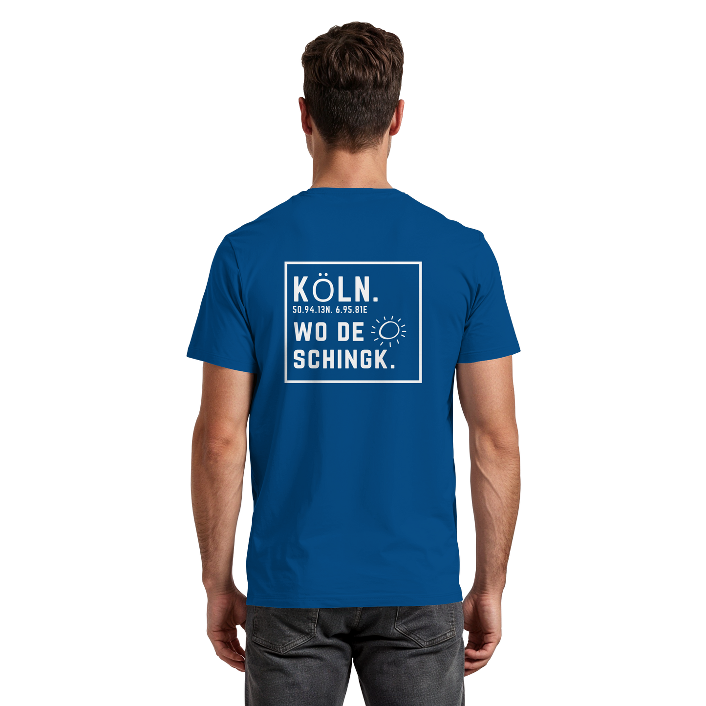 Wo de Sonn schingk - Köln Druck Rücken  - Premium Classic T-Shirt