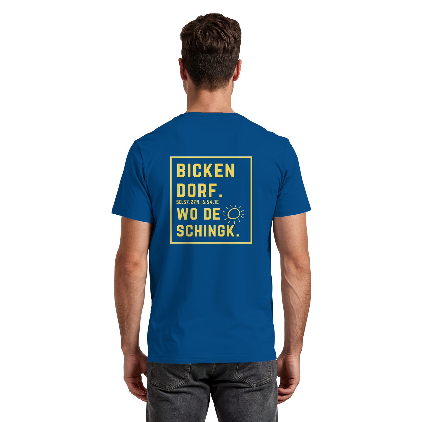 Wo de Sonn schingk - Bickendorf Druck Rücken - Premium Classic T-Shirt