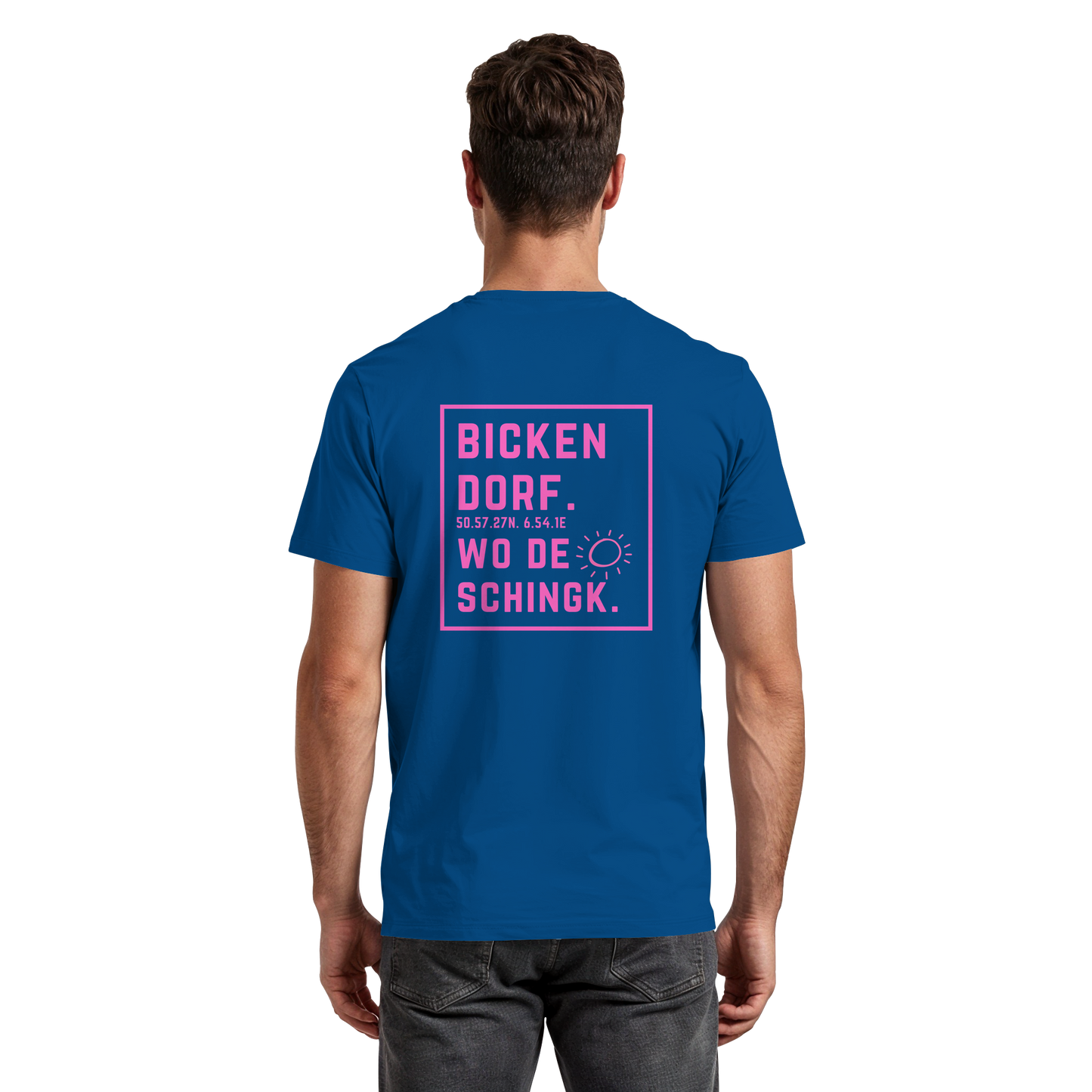 Wo de Sonn schingk - Bickendorf Druck Rücken - Premium Classic T-Shirt