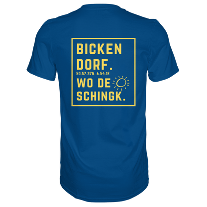 Wo de Sonn schingk - Bickendorf Druck Rücken - Premium Classic T-Shirt