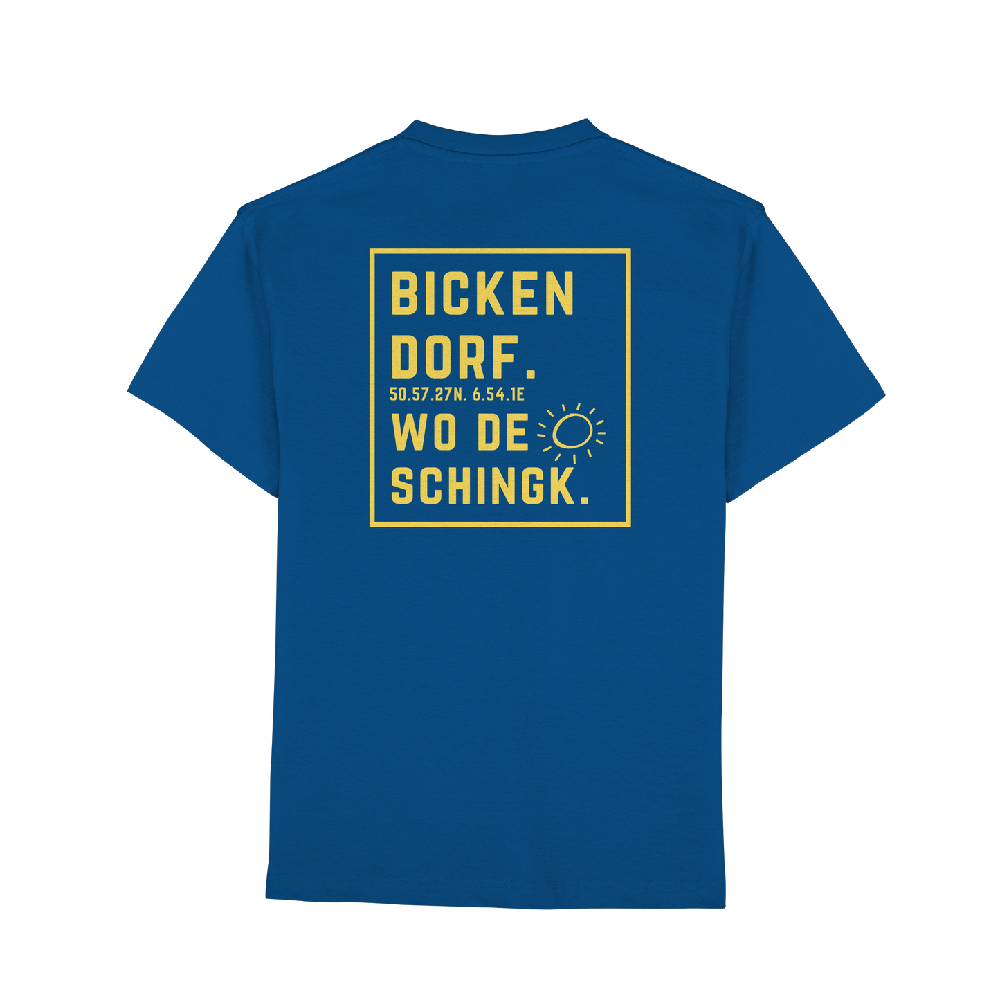 Wo de Sonn schingk - Bickendorf Druck Rücken - Premium Classic T-Shirt