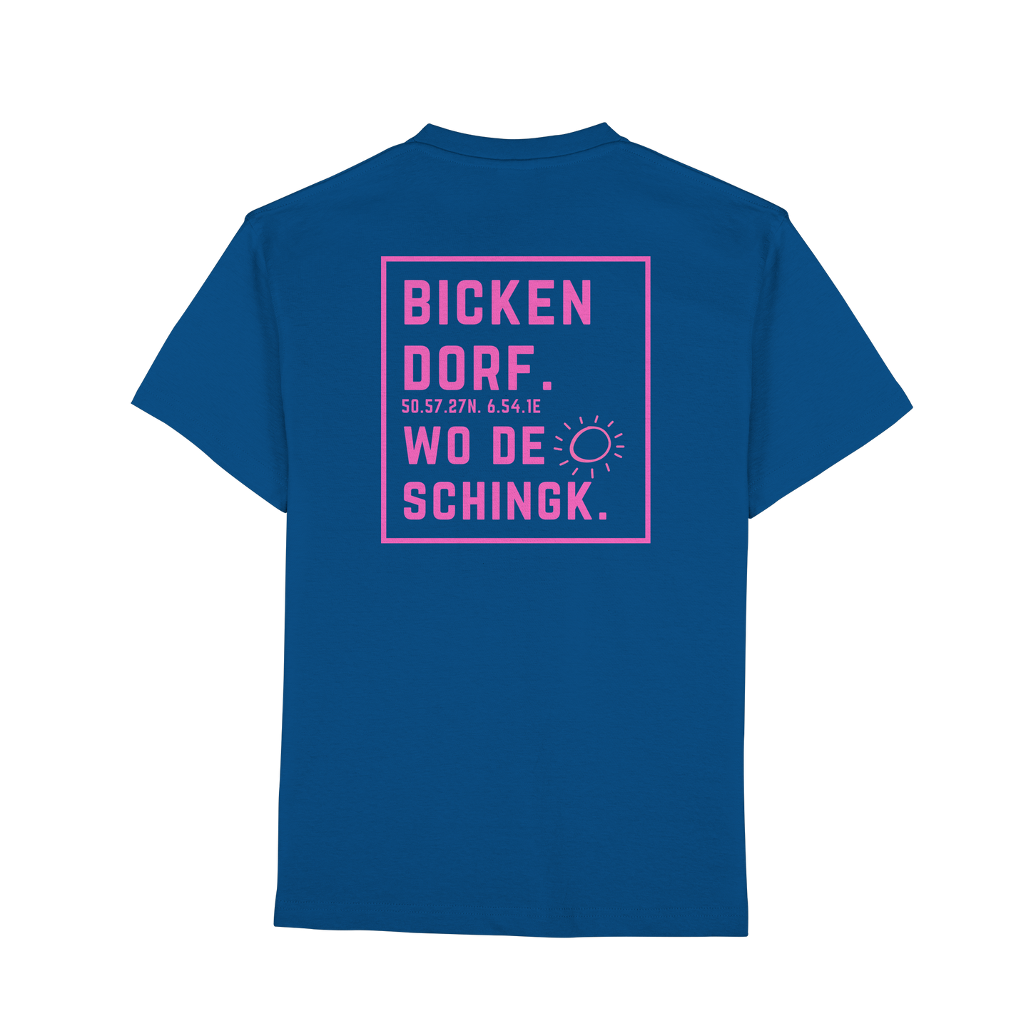 Wo de Sonn schingk - Bickendorf Druck Rücken - Premium Classic T-Shirt