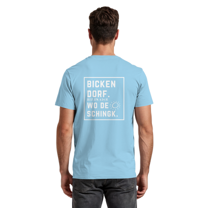 Wo de Sonn schingk - Bickendorf Druck Rücken - Premium Classic T-Shirt