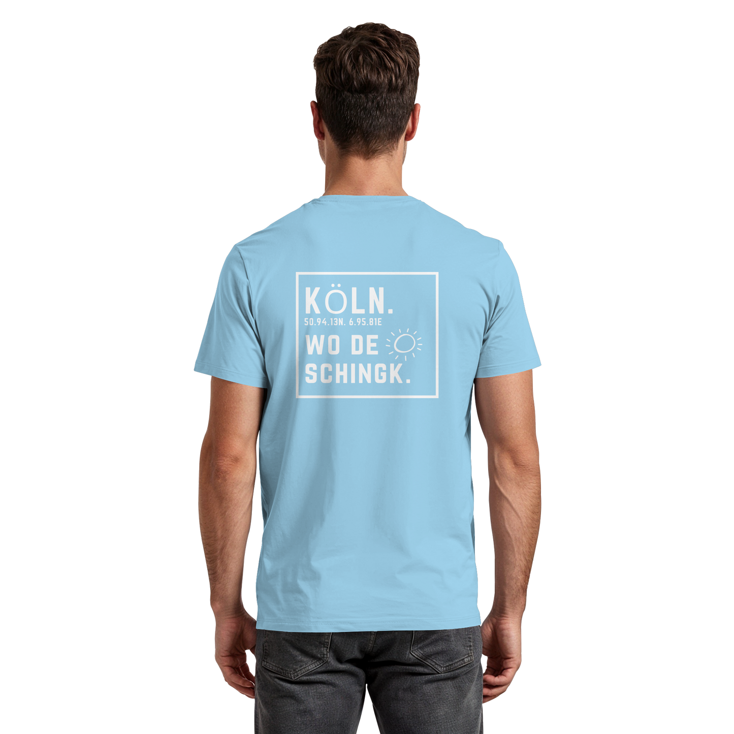 Wo de Sonn schingk - Köln Druck Rücken  - Premium Classic T-Shirt