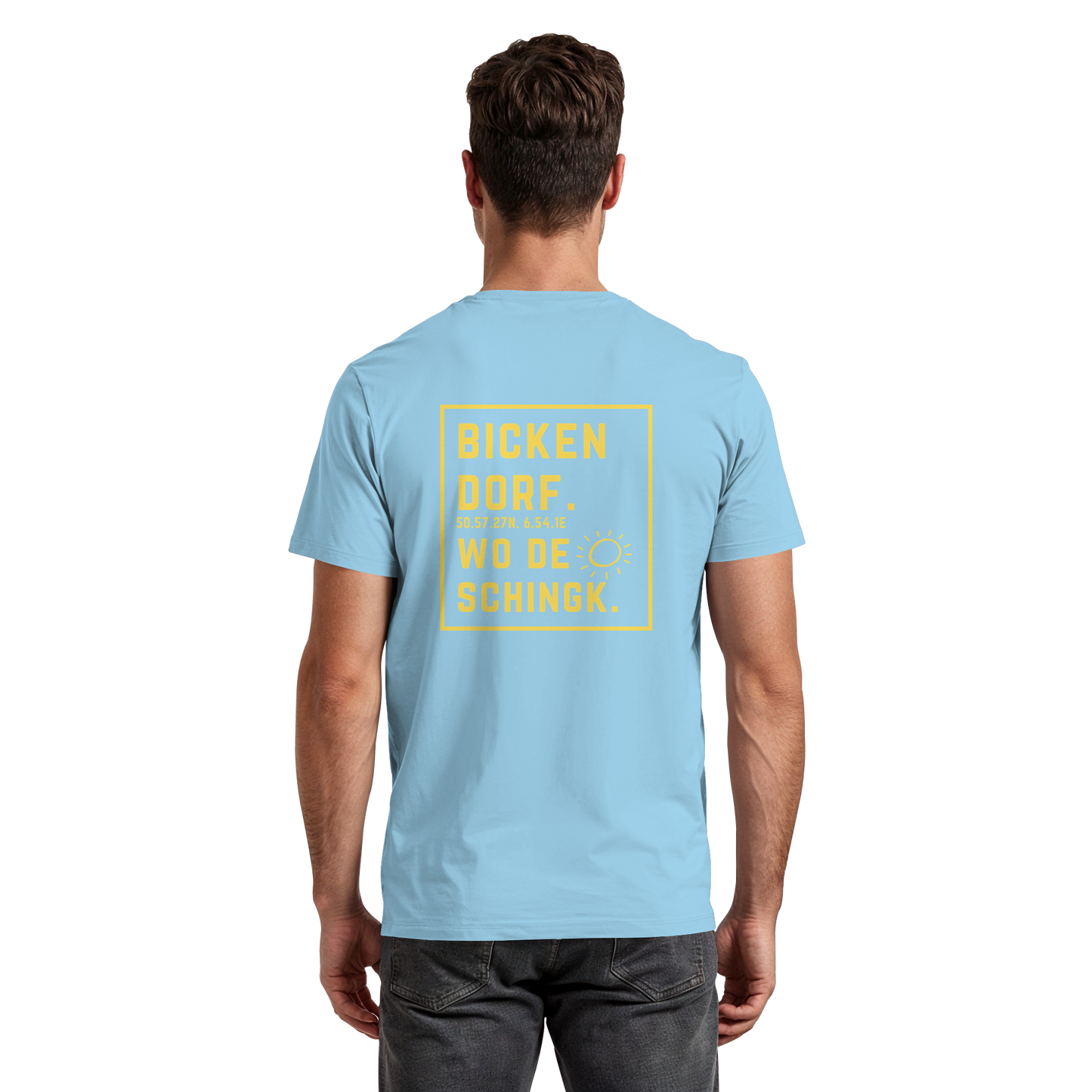 Wo de Sonn schingk - Bickendorf Druck Rücken - Premium Classic T-Shirt