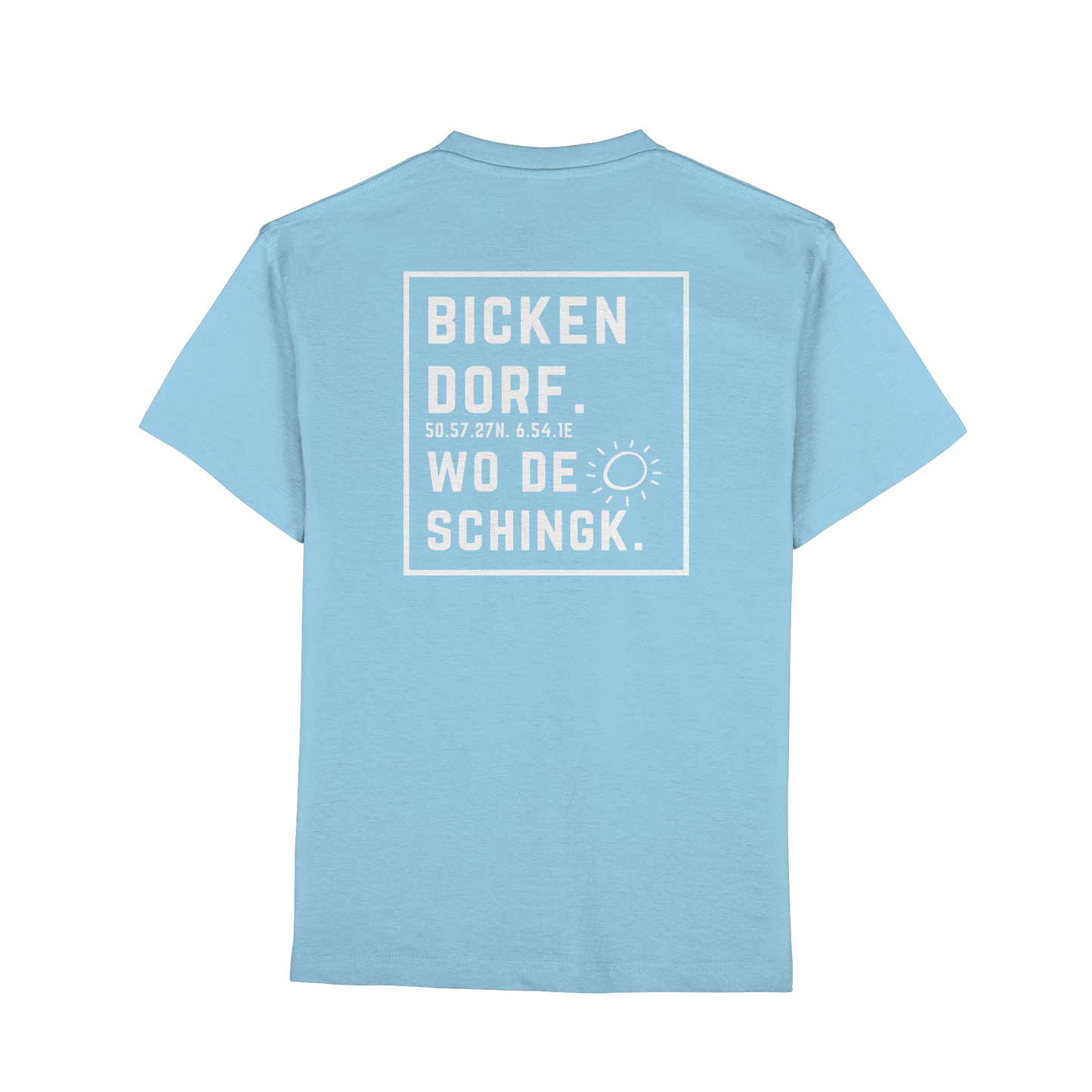 Wo de Sonn schingk - Bickendorf Druck Rücken - Premium Classic T-Shirt