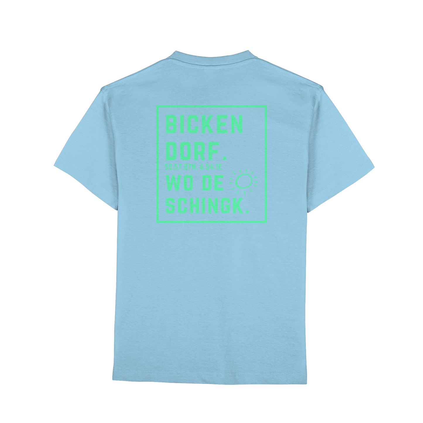 Wo de Sonn schingk - Bickendorf Druck Rücken - Premium Classic T-Shirt