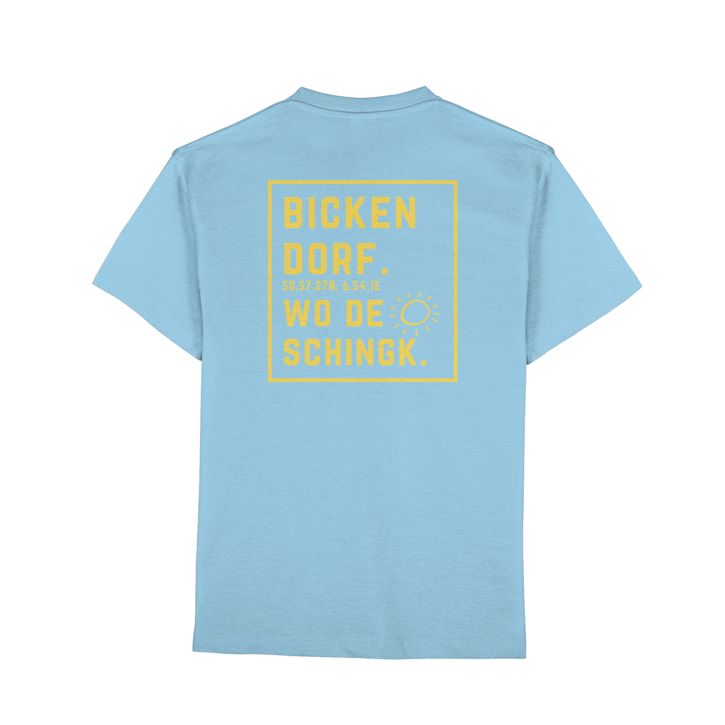 Wo de Sonn schingk - Bickendorf Druck Rücken - Premium Classic T-Shirt